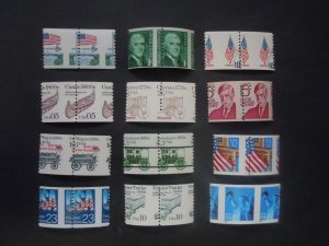 Lot of 12 EFO Misperforated Pairs MNH OG VF #1 List of Catalog #'s Below