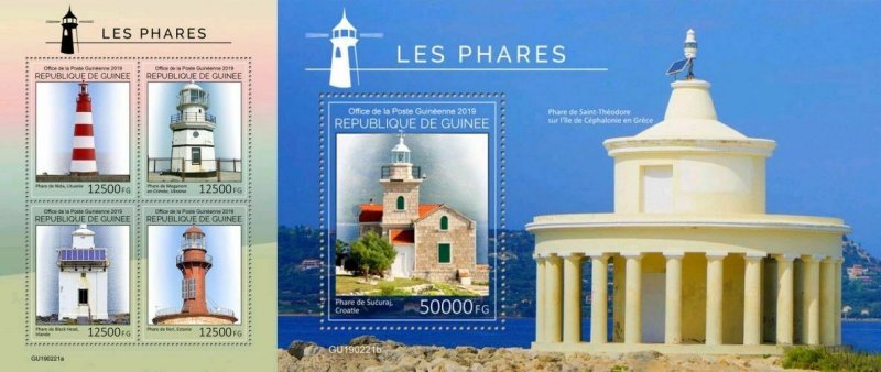 Z08 IMPERF GU190221ab GUINEA (Guinee) 2019 Lighthouses MNH ** Postfrisch