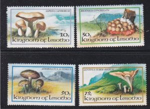 Lesotho # 390-393, Local Mushrooms, Mint NH, 1/2 Cat.