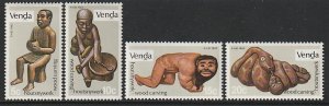 1980 South Africa - Venda - Sc 24-7 - MNH VF - 4 singles - Wood Carvings