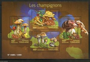 TOGO 2015  MUSHROOMS  SHEET MINT NH