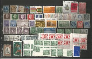One lot Canadian stamps used and MNH
