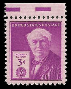 # 945 MINT NEVER HINGED THOMAS A. EDISON XF+