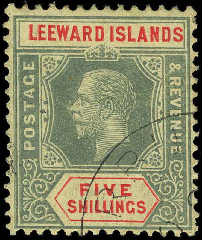 Leeward Islands Scott 57 Variety 2 Gibbons 57c Used Stamp