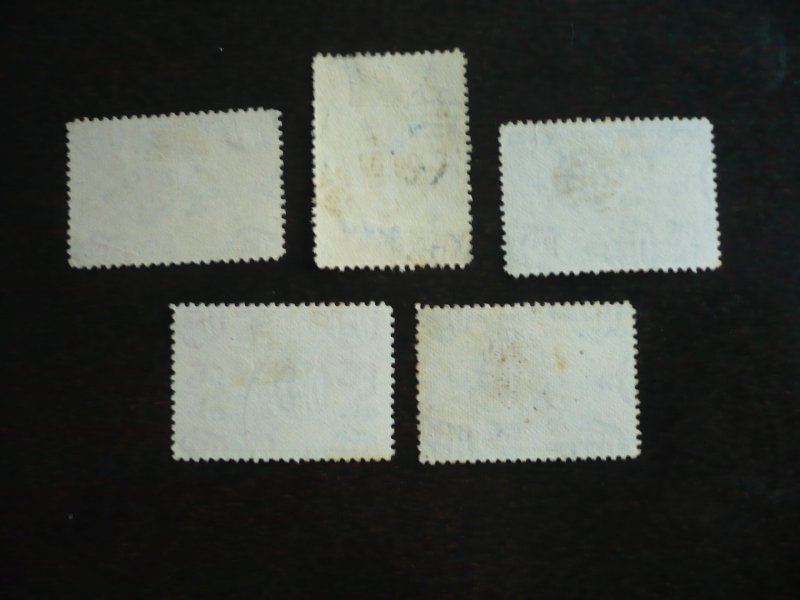 Stamps - Nyasaland - Scott# 68-71,74 - Used Part Set of 5 Stamps