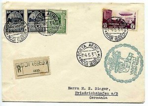 Egeo - Cruise Zeppelin Lire 5 + complementary on cover racc. from Rhodes