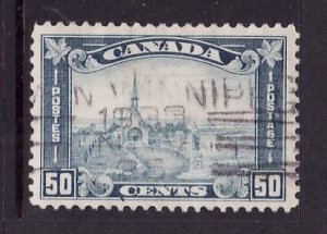 Canada-Sc#176-used 50c dull blue  Church-Grande Pre, Nova Scotia-id#259-1930-