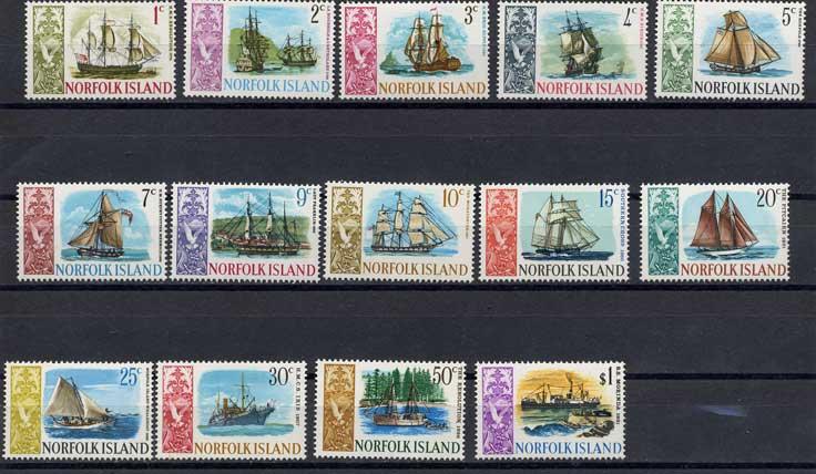 Norfolk Island Scott 100-13 MNH! Ships!