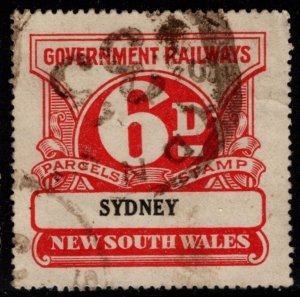 1920's Australia New South Wales Government Railway 6d Parcel Stamp Wate...