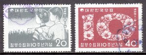 Korea - Scott #284-285 - Used - SCV $1.55