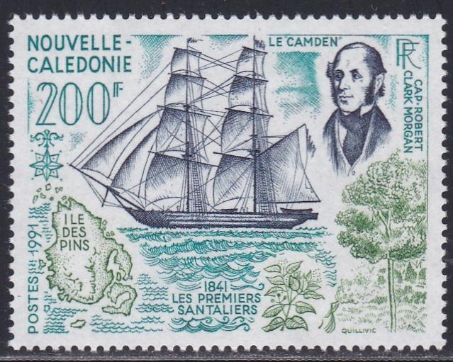 New Caledonia # 657, Sailing Ship, NH, 1/2 Cat.