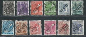 Germany West Berlin 9N1-5, 7-9, 11-12, 14-15 part set Used