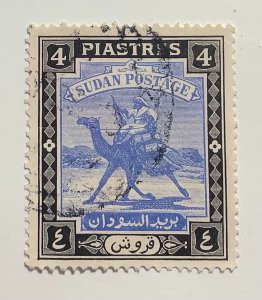 Sudan 1948 Scott 88 used - 4p,  Camel Post,  Postman with Dromedary