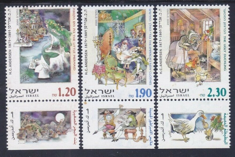 Israel 1393-95 MNH 2000 Fairy Tales of Hans Christian Andersen Set w/tabs