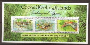 COCOS (KEELING) ISLANDS SGMS269 1992 ENDANGERED SPECIES MNH