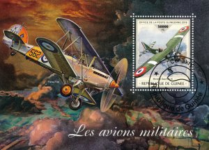 GUINEA 2018 - Military aircrafts / minisheet