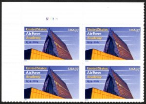 USA Sc. 3838 37c Air Force Academy 2004 MNH plate block