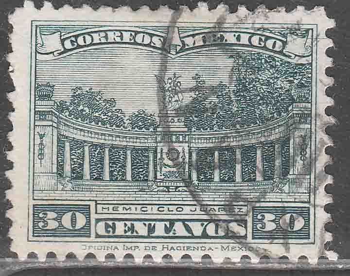 MEXICO 692, 30¢ JUAREZ MONUMENT. USED. F-VF. (713)