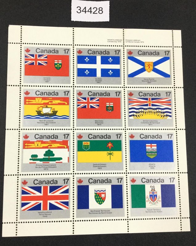 MOMEN: US STAMPS #17c FLAGSHEET CANADA MINT OG NH LOT #34428