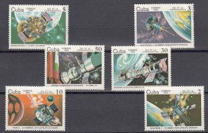 CUBA  Sc# 2693-2698 SPACE EXPLORATION Cosmonauts Day CPL SET of 6 1984 MNH