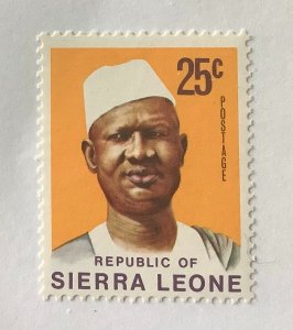Sierra Leone 1972 Scott 431 MNH - 25c,  President Siaka Stevens