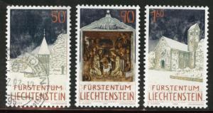 LIECHTENSTEIN Scott 991-3 mixed 1992 Christmas set CV$3.70