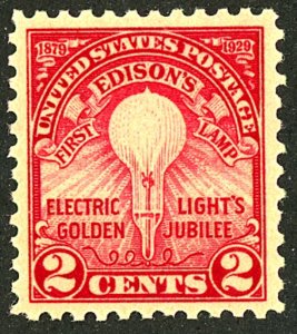 U.S. #654 MINT OG HR