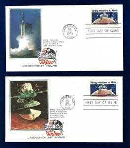 X22 #1759 F.D.C.s Fleetwood 1978 Viking Missions on Mars