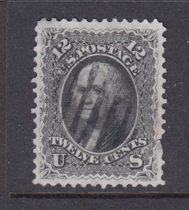 US #69  12c Washington (USED - has a large tear at the right) cv$100.00