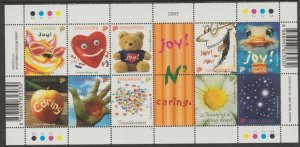 SINGAPORE - 2003 - Greetings - Perf 10v Sheet - Mint Never Hinged