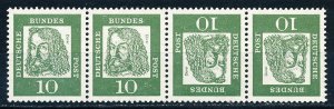 Germany #827b Tete Beche Strip of 4 MNH