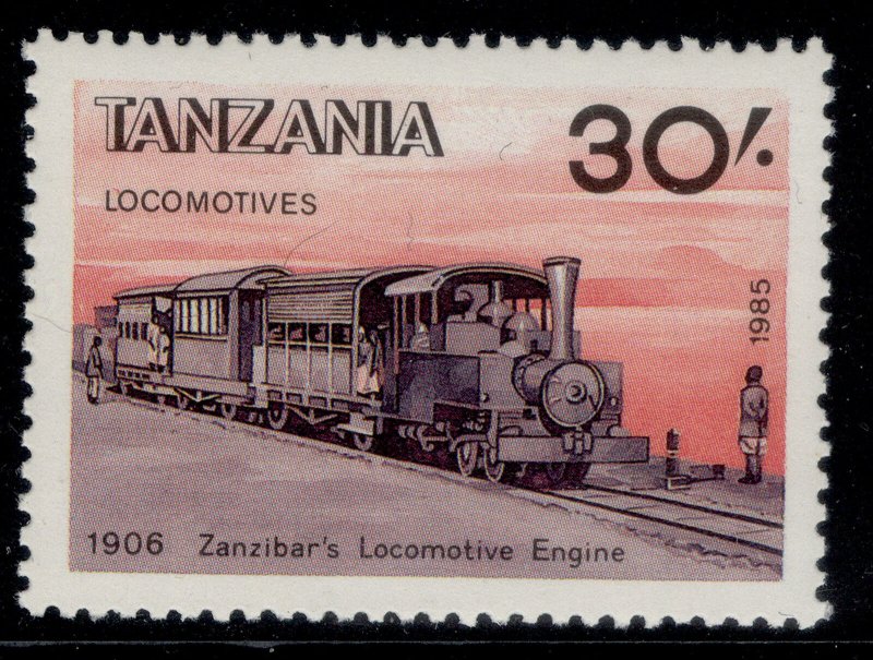 TANZANIA QEII SG449, 1985 30s black, brownish black & red, NH MINT.