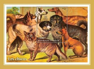Niger - 2021 Dogs on Stamps - Stamp Souvenir Sheet - NIG210322b