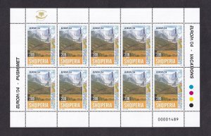 Albania   #2729  MNH   2004  Europa  sheet vacation spots 200 l  x10