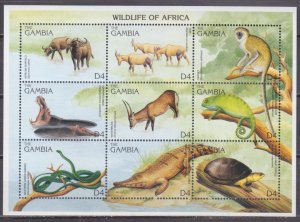 1996 Gambia 2337-45KL Wildlife of Africa 14,00 €