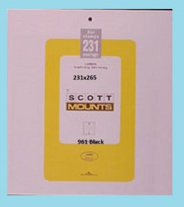 Scott Mounts Black, 231mm Strip 265 mm (pkg 5) 00961B*