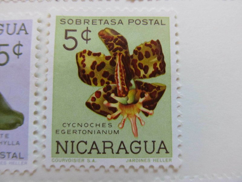 Nicaragua 1962 Orchids 5c fine mng postal tax stamp A11P11F94