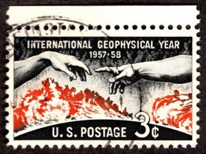 1958, US 3c, Geophysical Year, Used, Sc 1107