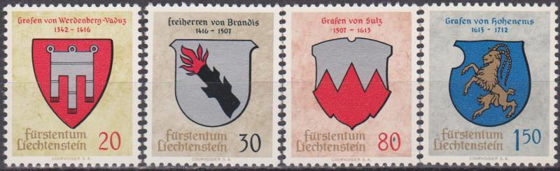 Liechtenstein #386-9 MNH VF (16957)  