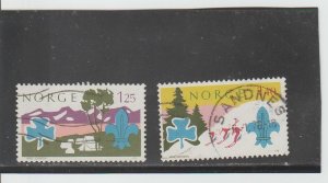 Norway  Scott#  656-657  Used  (1975 Nordjamb '75)