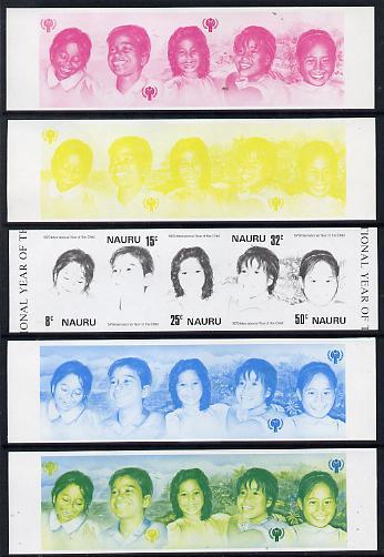 Nauru 1979 Year of the Child se-tenant strip of 5 x 5 imp...