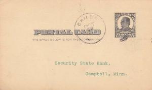 United States Minnesota Childs 1908 target  1888-1920  Postal Card.