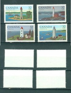 Canada. 1984. Set 4 Stamps Lighthouses, MNH. Sc # 1032-1033-1034-1035.