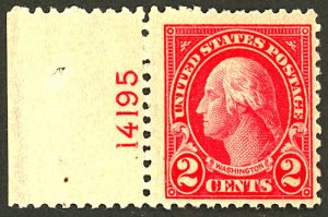 U.S. #554 MINT PL# SINGLE OG NH