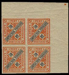 German States, Wurttemberg #O103P (Mi. 214PU) Cat€140, 1896 Officials, 30pf...