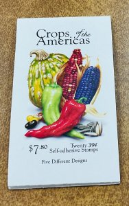 BK302 Crops of the Americas Booklet of 20 37 c Stamps FV $7.80  2003