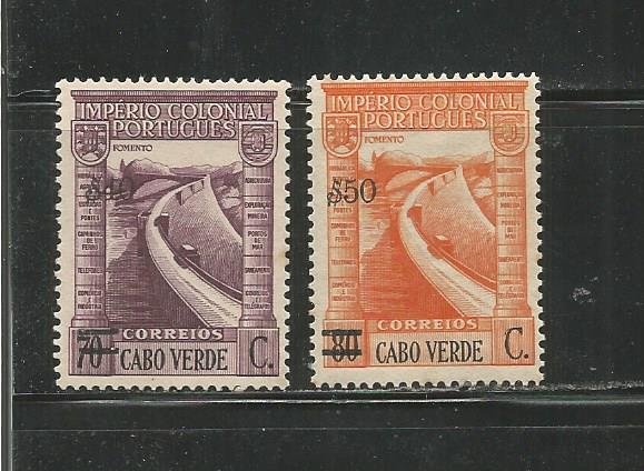 #273 - #274 Nos. 241 & 242 Surcharged with New Values and Bars