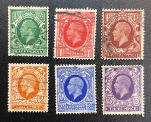 Great Britain #210-215 Used - Partial Set / King George 1934-36 SCV ~ $3.65