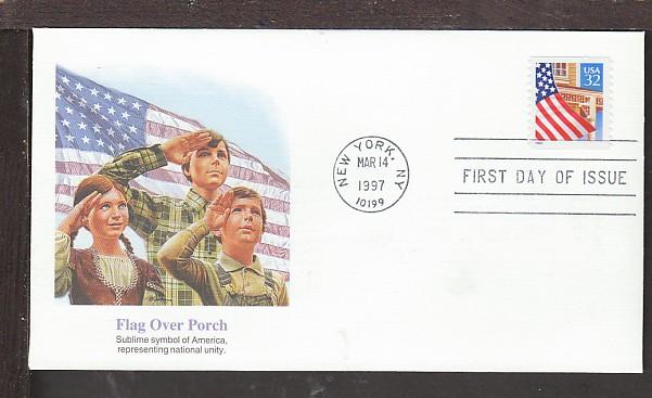 US 3133 Flag Over Porch 1997 Fleetwood U/A FDC O506