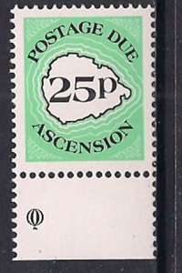 Ascension 1986 QE2 25p Postage Dues SG D6 MNH ( G669 )